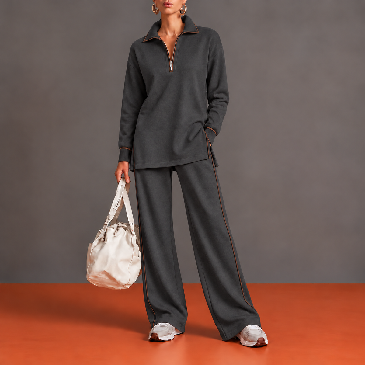 Delfina — Grigio antracite — vista frontale