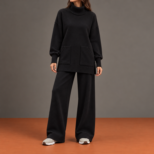 Odilia — completo nero, vista frontale.