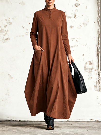 Ornella — abito maxi Terracotta