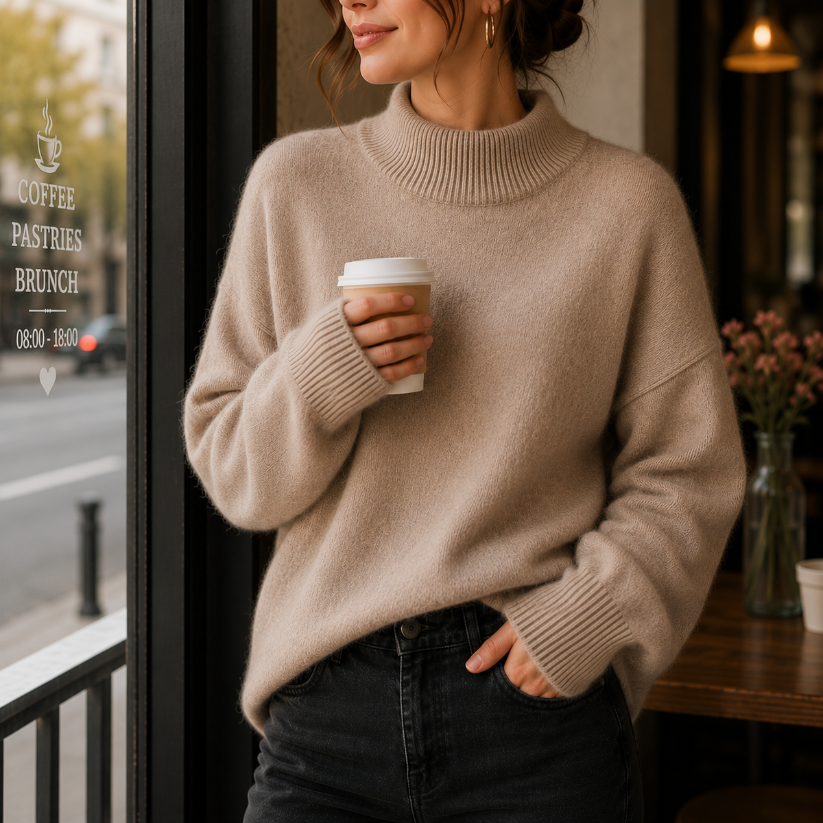 Giuditta | Maglione Oversize con Collo Alto
