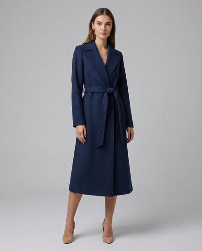 Josie | Cappotto lungo con revers e cintura
