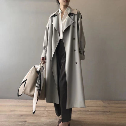 Katherine | Trench lungo doppiopetto con cintura
