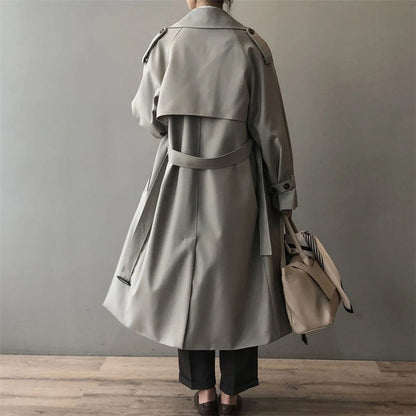 Katherine | Trench lungo doppiopetto con cintura