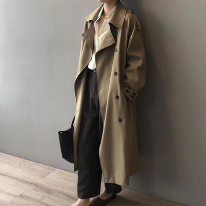 Katherine | Trench lungo doppiopetto con cintura
