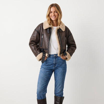 Verena | Bomber corto stile aviatore