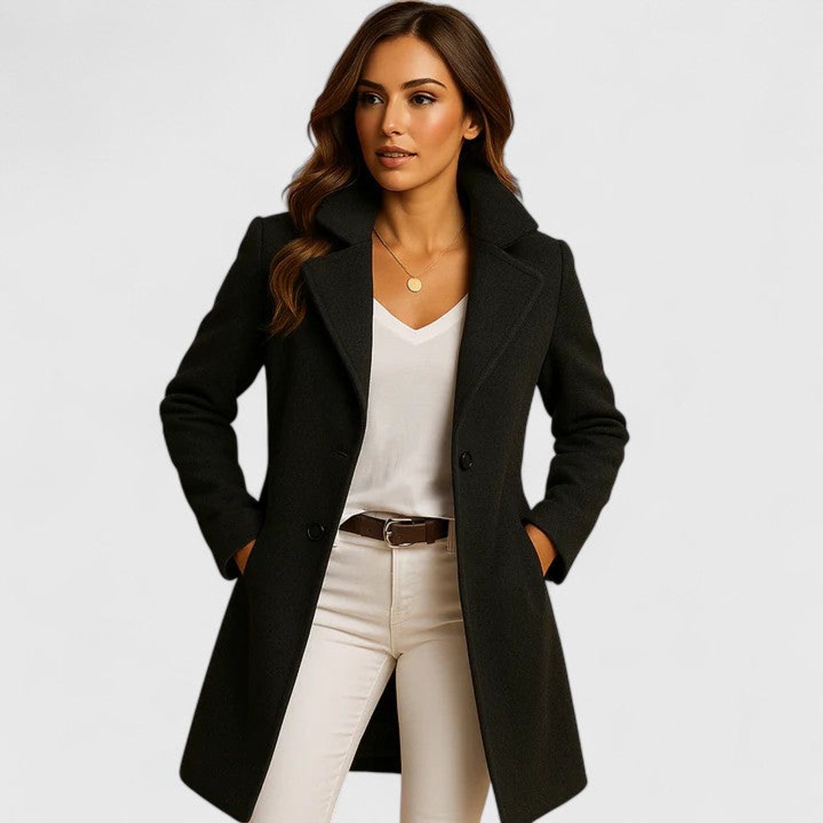 Blanche | Cappotto lungo sartoriale con revers classici