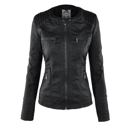 Lucinda | Giacca biker con cappuccio rimovibile