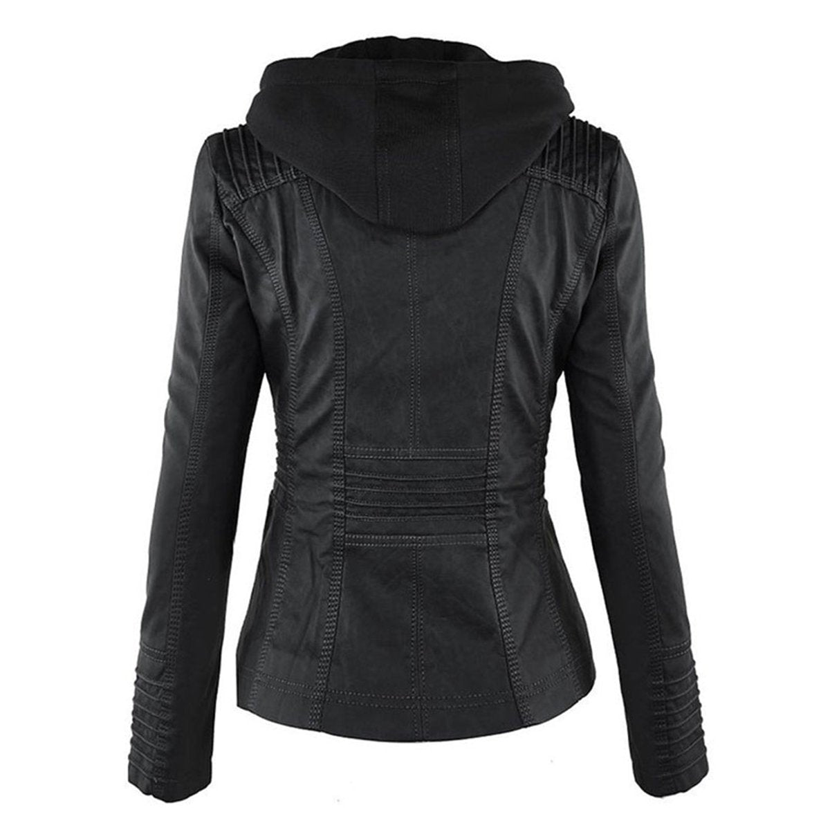 Lucinda | Giacca biker con cappuccio rimovibile