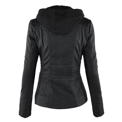 Lucinda | Giacca biker con cappuccio rimovibile