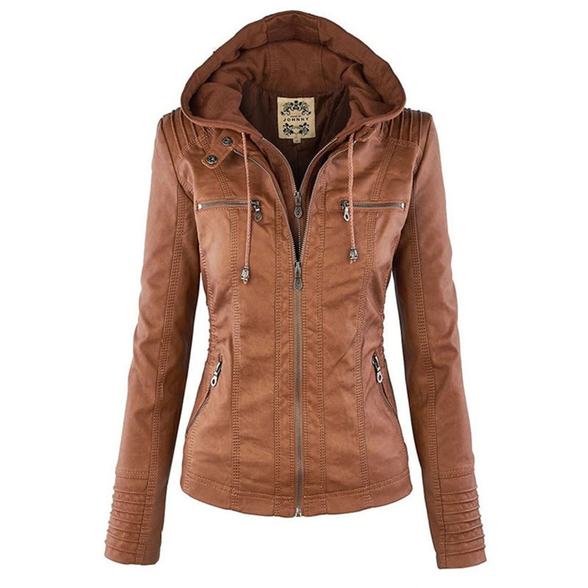 Lucinda | Giacca biker con cappuccio rimovibile