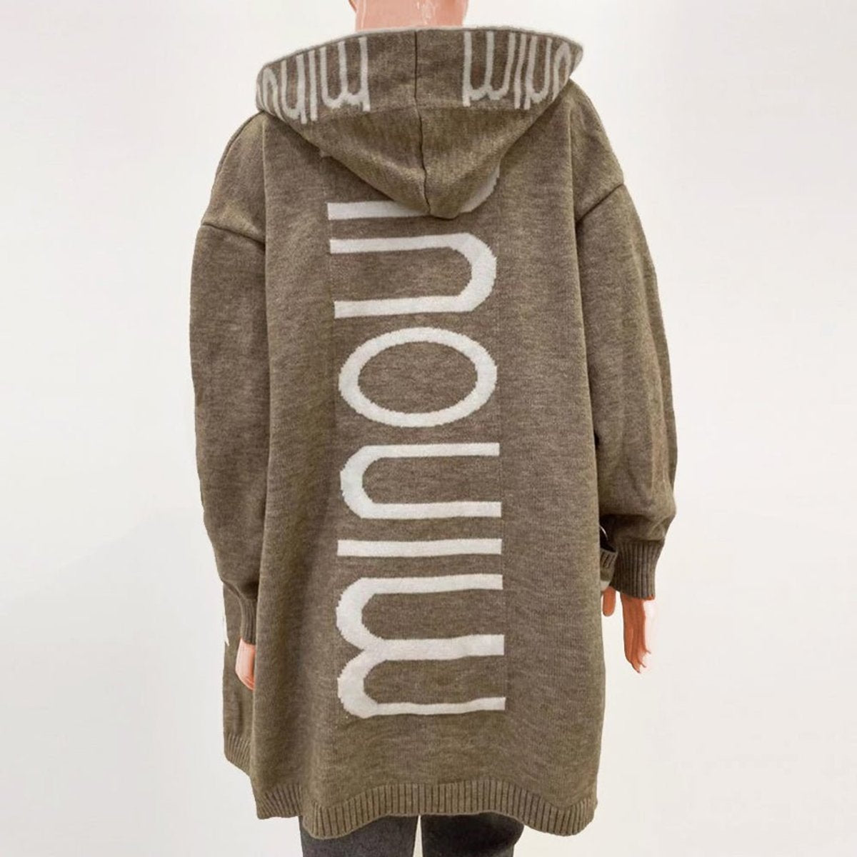 Rosabel | Cardigan aperto in maglia con cappuccio