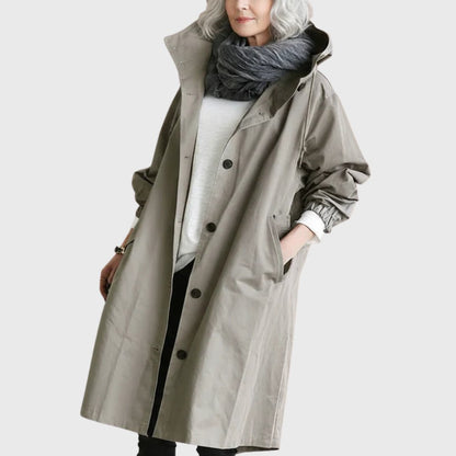 Ruth | Trench lungo morbido con cappuccio