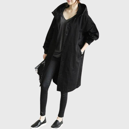 Ruth | Trench lungo morbido con cappuccio