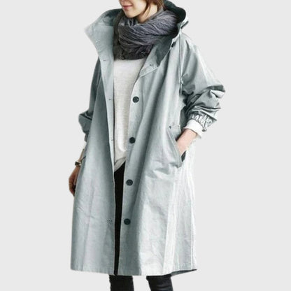 Ruth | Trench lungo morbido con cappuccio