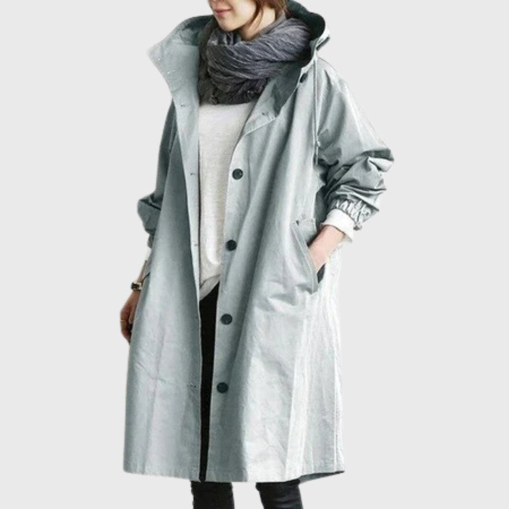 Ruth | Trench lungo morbido con cappuccio
