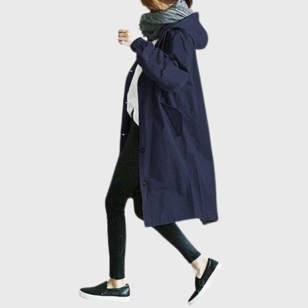 Ruth | Trench lungo morbido con cappuccio
