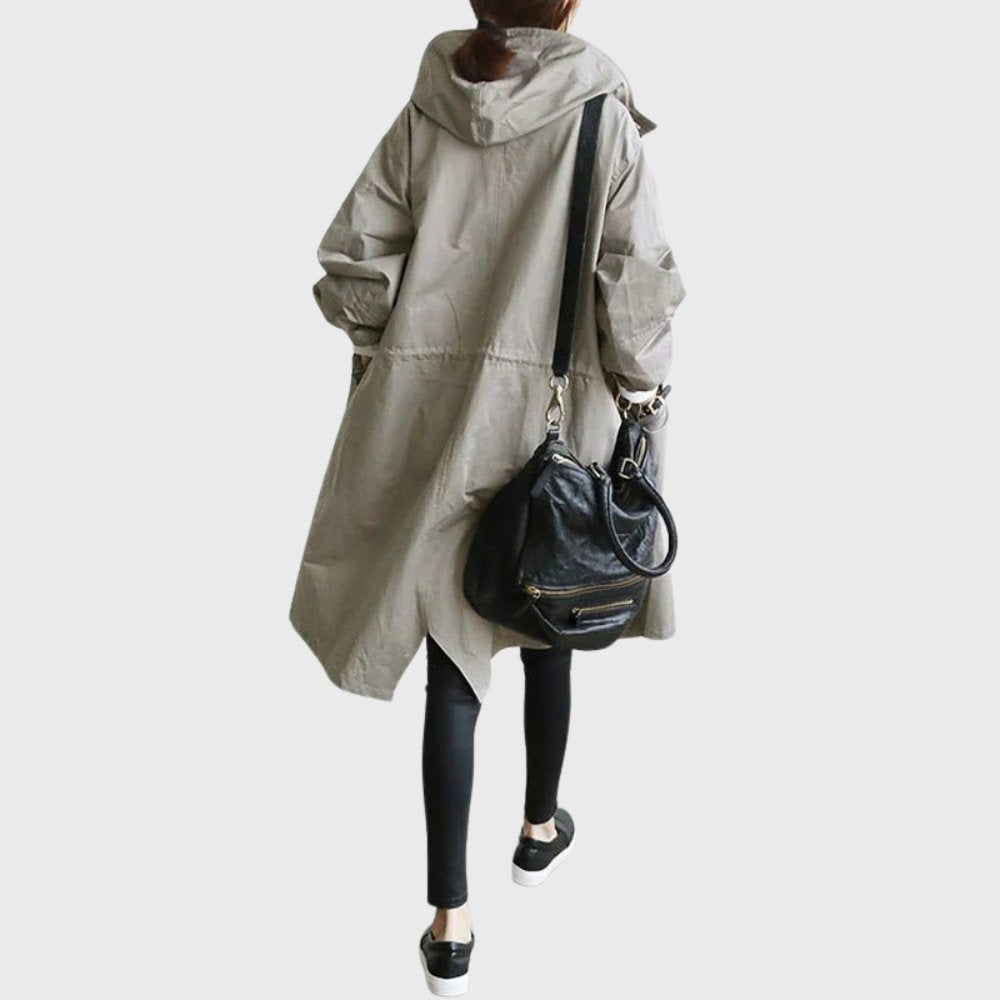 Ruth | Trench lungo morbido con cappuccio