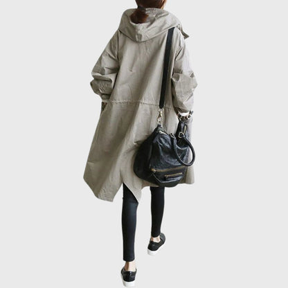 Ruth | Trench lungo morbido con cappuccio