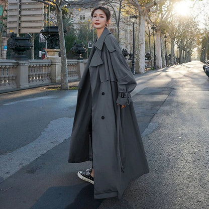 Lena | Trench lungo oversize doppiopetto