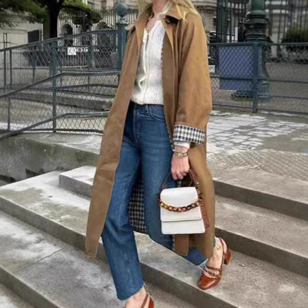 Lucia | Trench lungo oversize raffinato