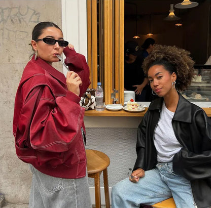 Renée | Bomber oversize con cuciture a contrasto