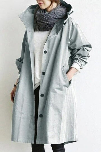 Maisie | Cappotto oversize con cappuccio e bottoni