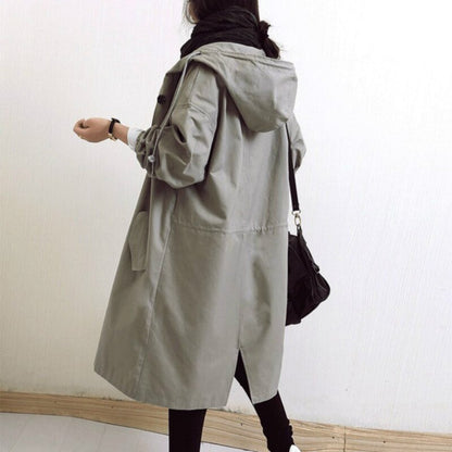 Maisie | Cappotto oversize con cappuccio e bottoni