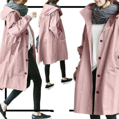 Maisie | Cappotto oversize con cappuccio e bottoni
