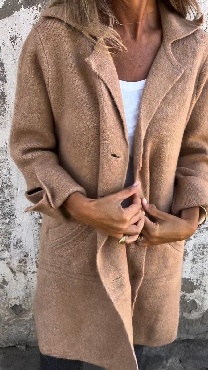 Lucille | Cappotto lungo morbido con revers
