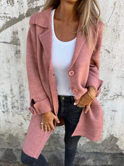Lucille | Cappotto lungo morbido con revers