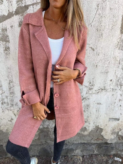 Lucille | Cappotto lungo morbido con revers