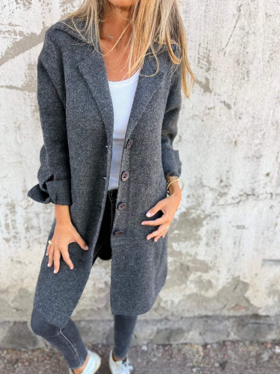 Lucille | Cappotto lungo morbido con revers