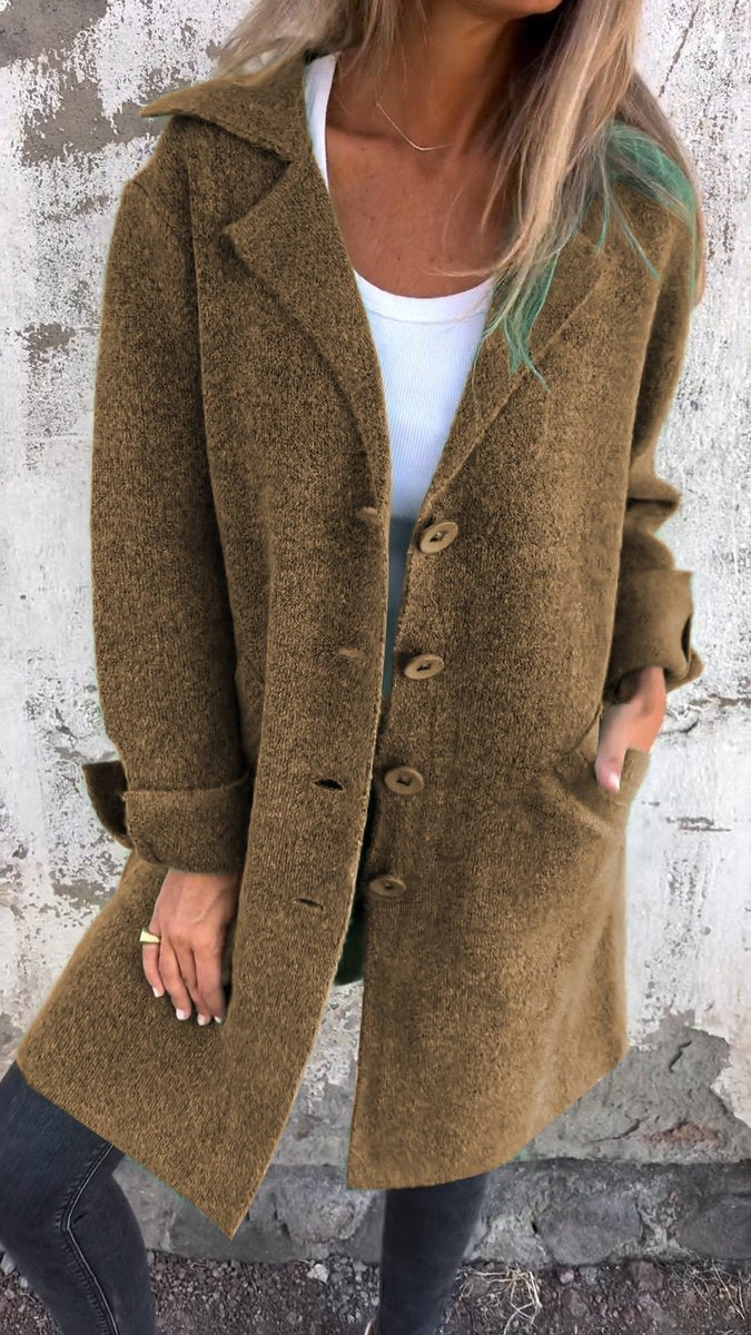 Lucille | Cappotto lungo morbido con revers