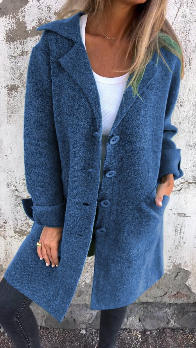 Lucille | Cappotto lungo morbido con revers