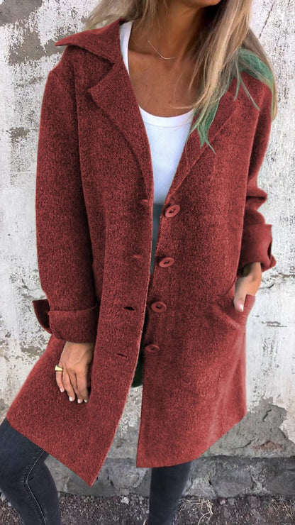 Lucille | Cappotto lungo morbido con revers