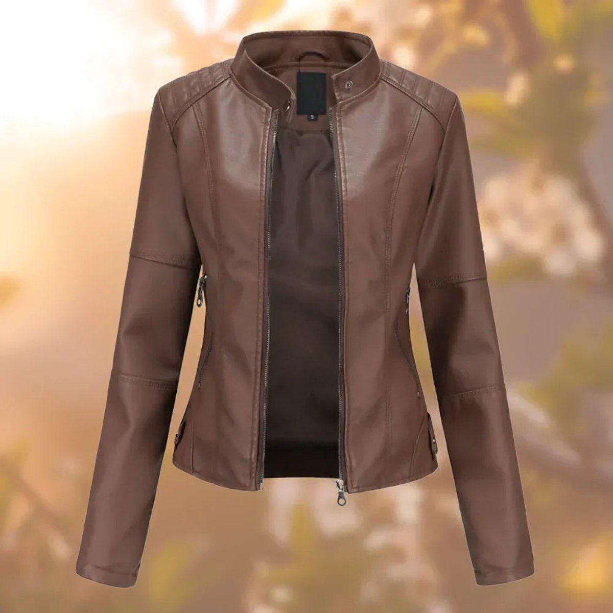 Larissa | Giacca biker da donna aderente con zip