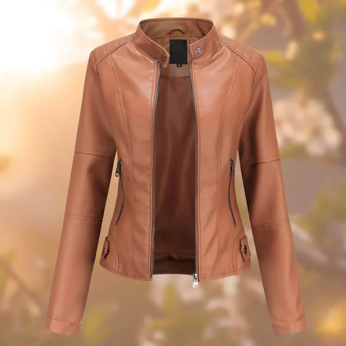 Larissa | Giacca biker da donna aderente con zip