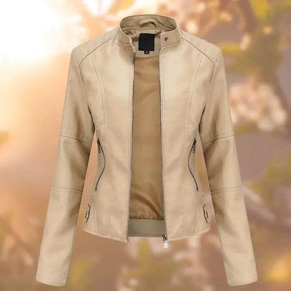 Larissa | Giacca biker da donna aderente con zip