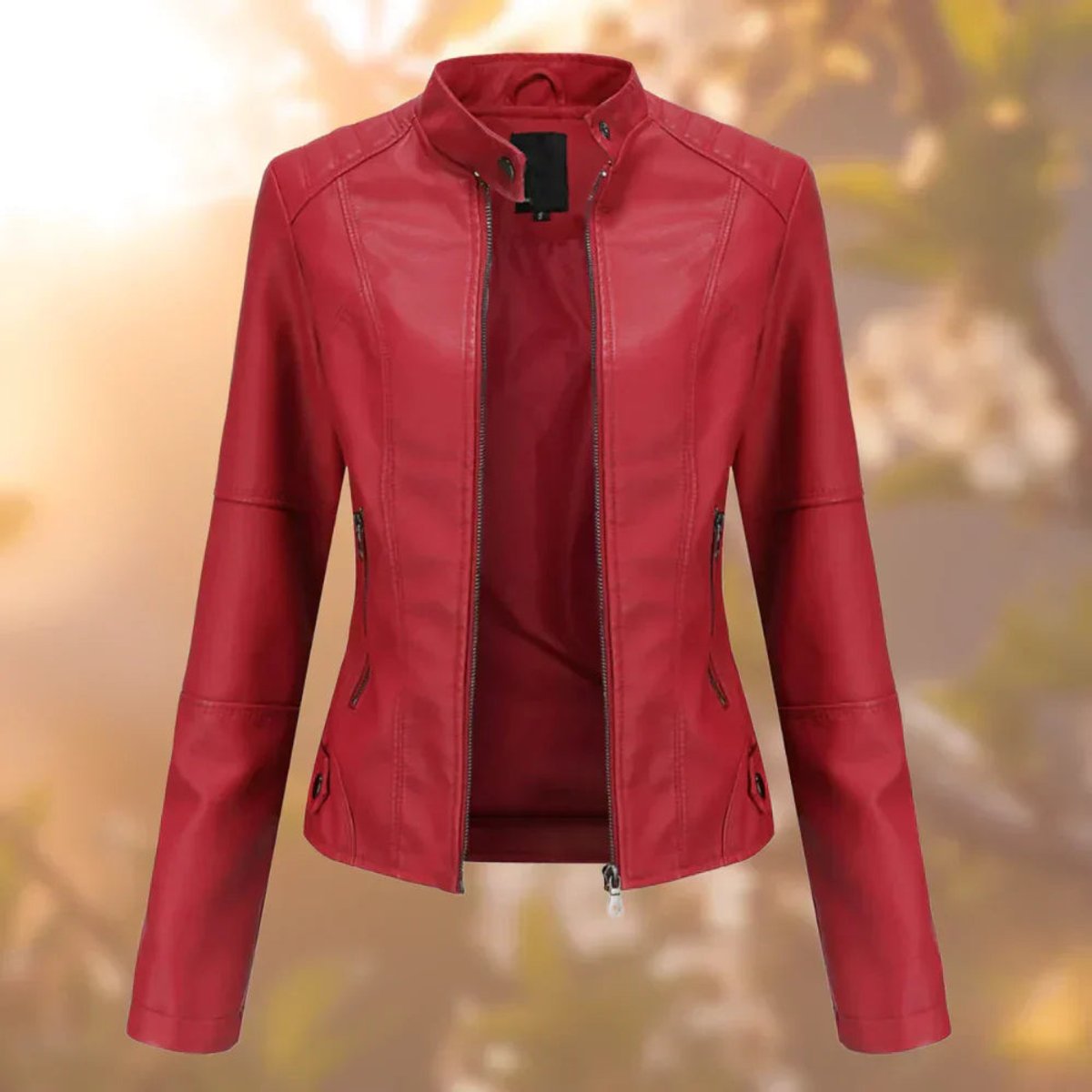 Larissa | Giacca biker da donna aderente con zip